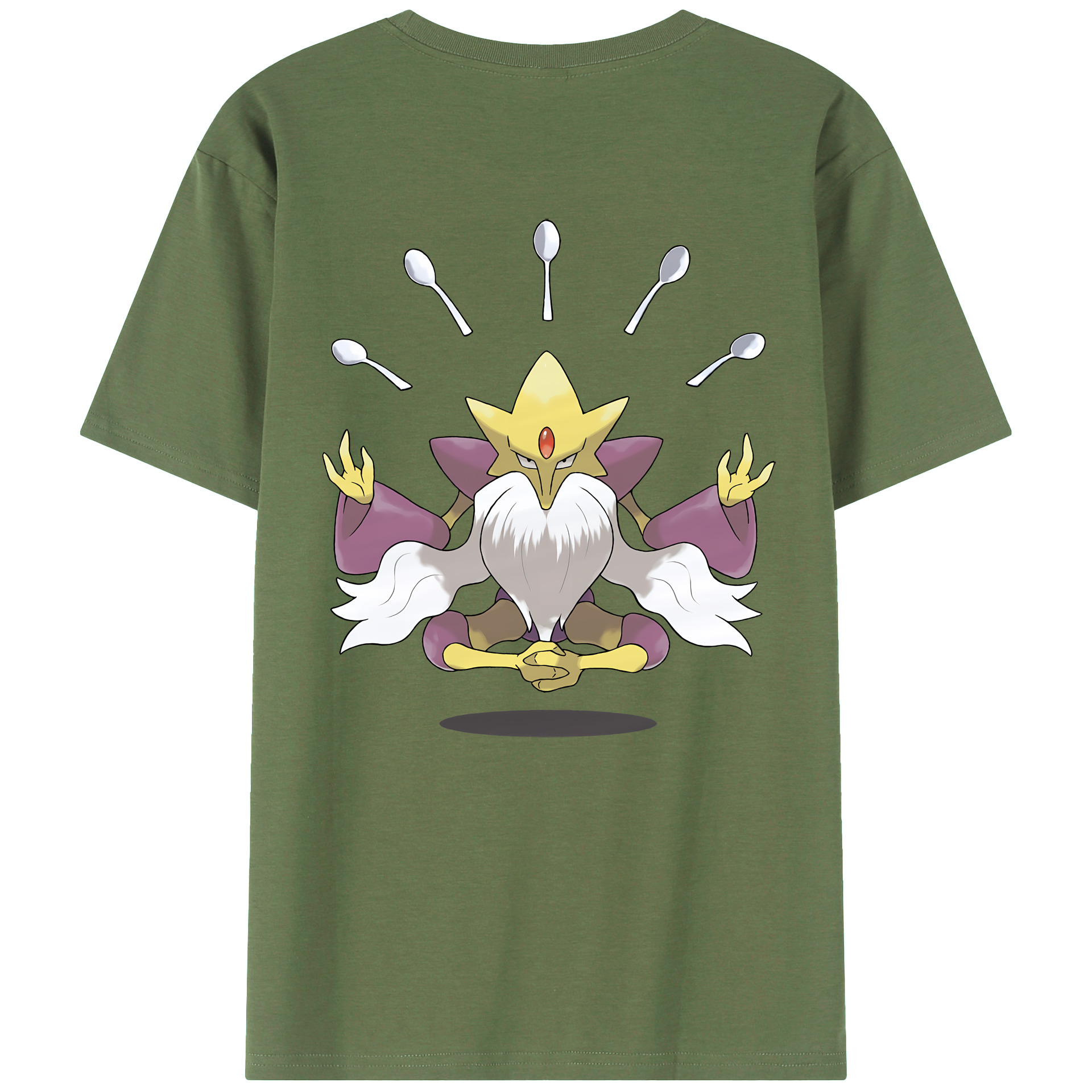 （画像用） ポケットモンスター Pokémon 綿100％ メンズ半袖Tシャツ（バックプリント） 通気性